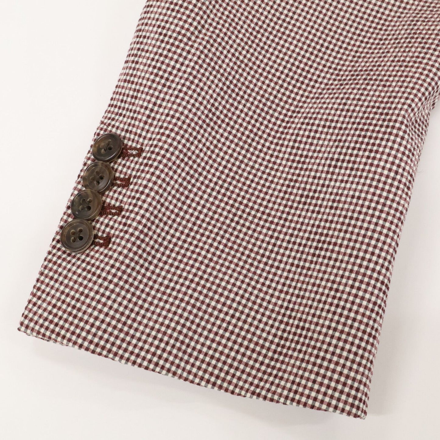Hermes Check Seersucker Silk Blend Tailored Jacket 54 — view 9