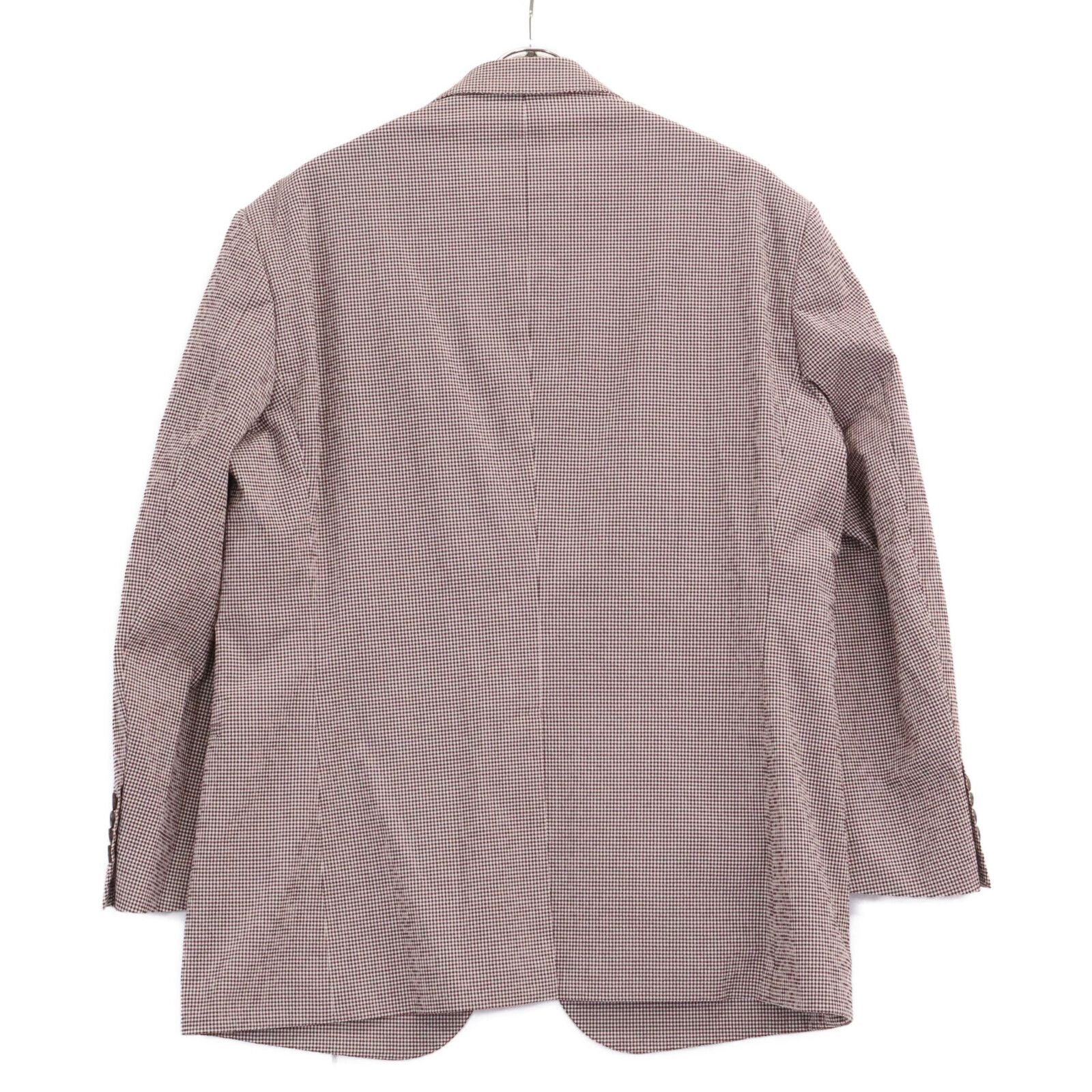 Hermes Check Seersucker Silk Blend Tailored Jacket 54 — view 2