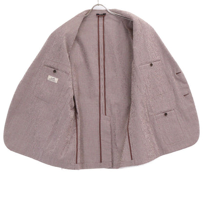 Hermes Check Seersucker Silk Blend Tailored Jacket 54 — view 3