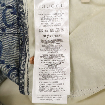 Gucci GG Jacquard Zip Fly Denim Pants 38 — view 5