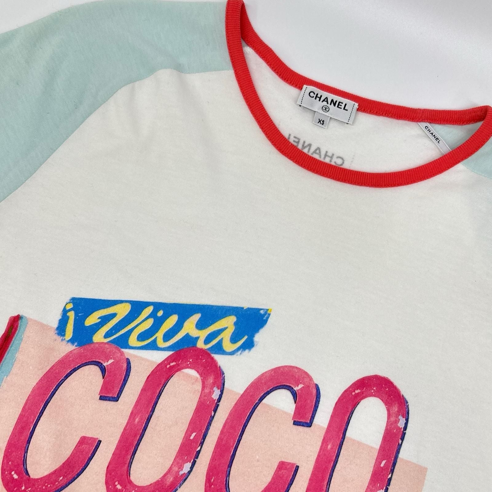 Chanel White Raglan Sleeve T-Shirt XS — view 7