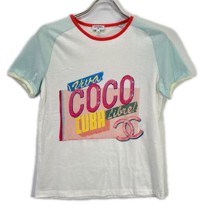 Chanel White Raglan Sleeve T-Shirt XS