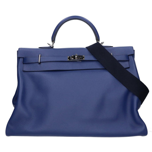 HERMES Kelly 50 Voyage Evercolor Travel Bag with Shoulder Strap