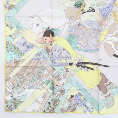 Hermes Yellow Etriers Remiles Artisans D Carre 90 Scarf — view 4