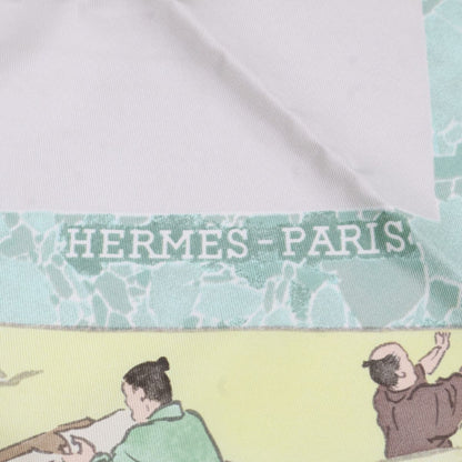 Hermes Yellow Etriers Remiles Artisans D Carre 90 Scarf — view 7