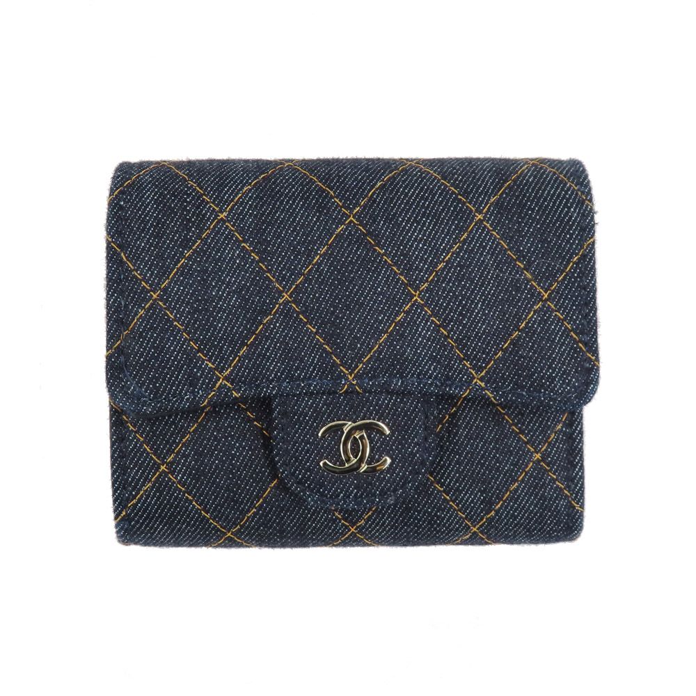 Chanel Small Classic Wallet Pre Collection Denim