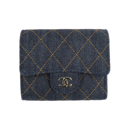 Chanel Small Classic Wallet Pre Collection Denim
