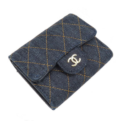Chanel Small Classic Wallet Pre Collection Denim — view 3