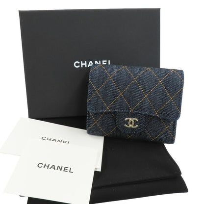Chanel Small Classic Wallet Pre Collection Denim — view 9