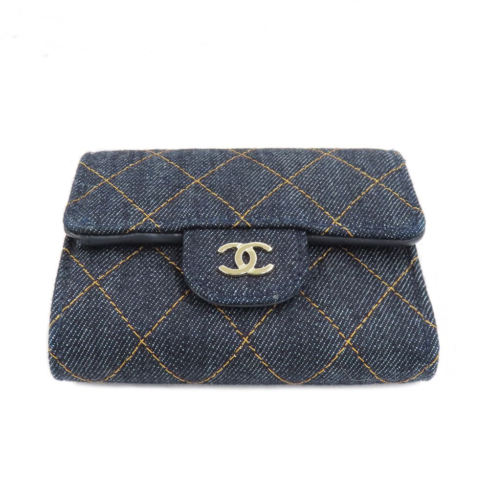 Chanel Small Classic Wallet Pre Collection Denim — view 5