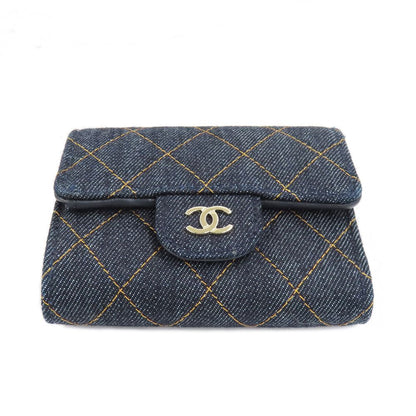 Chanel Small Classic Wallet Pre Collection Denim — view 5