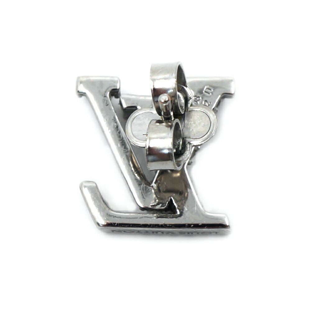 Louis Vuitton Iconic Strass LV Earrings One Side Silver — view 7
