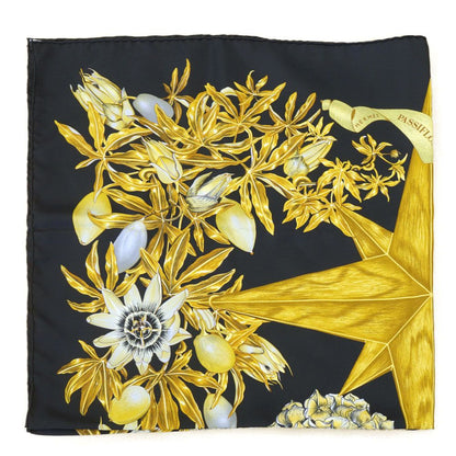 Hermes Carre 90 Scarf Passiflores Passion Flower Black Multicolor Silk 100% — view 3