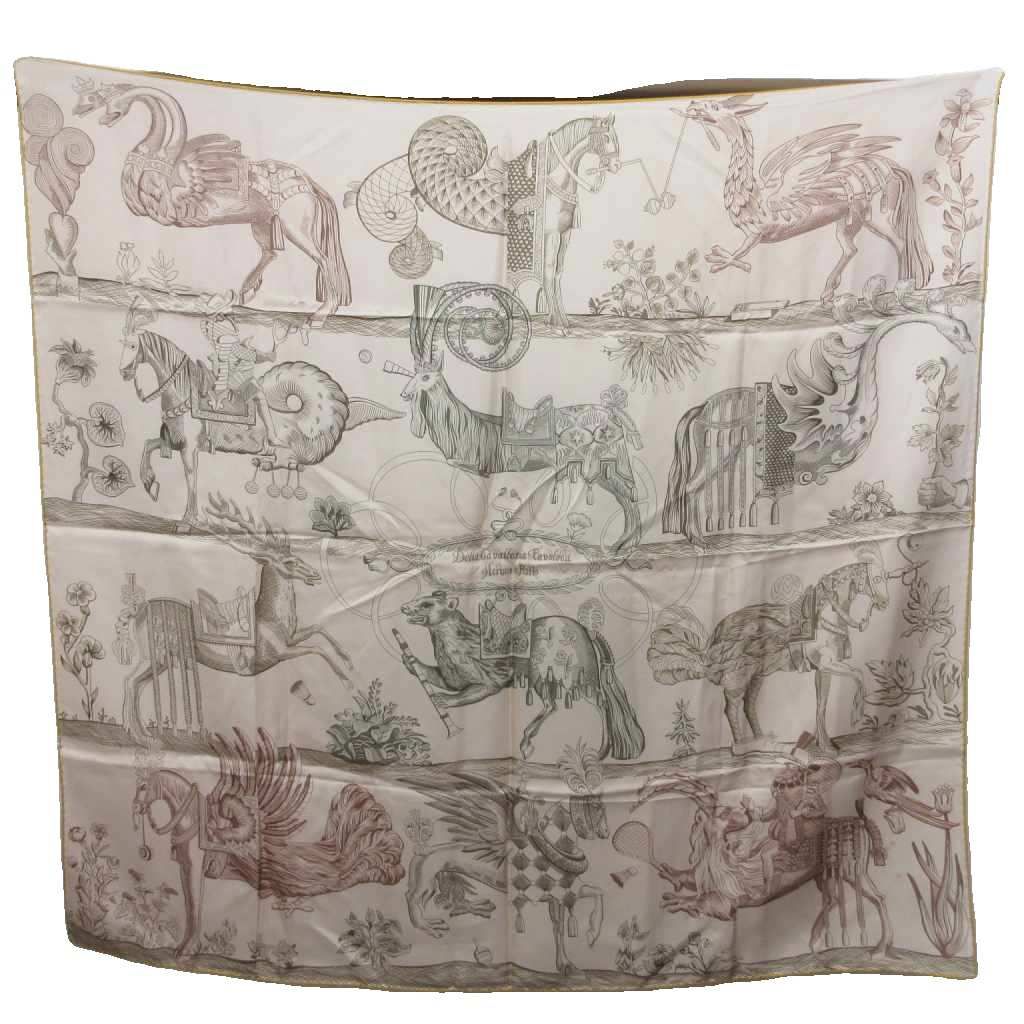Hermes Carre 90 Double Face Della Cavalleria Favolosa Reversible Scarf Shawl — view 2