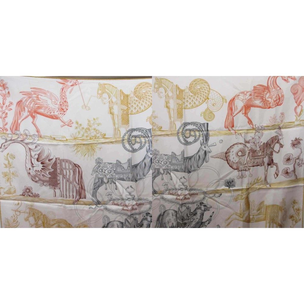 Hermes Carre 90 Double Face Della Cavalleria Favolosa Reversible Scarf Shawl — view 3