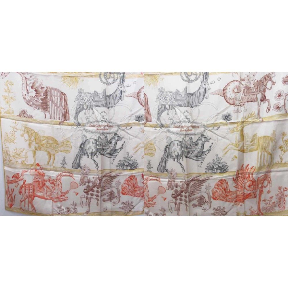 Hermes Carre 90 Double Face Della Cavalleria Favolosa Reversible Scarf Shawl — view 4