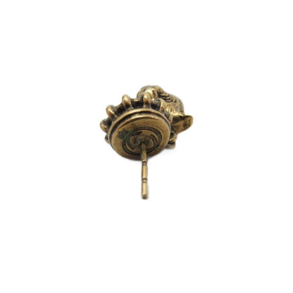 Gucci Earrings Tiger Cat Head Line Stone Bijou Gold — view 7