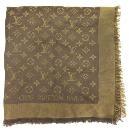 Louis Vuitton Monogram Shine Large Shawl Brown Scarf