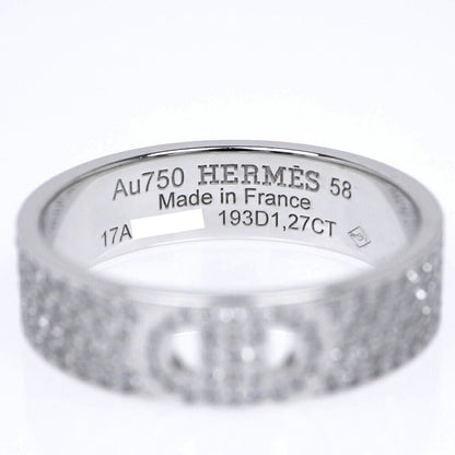 Hermes Ring D'ancre 18k White Gold Full Diamond — view 6