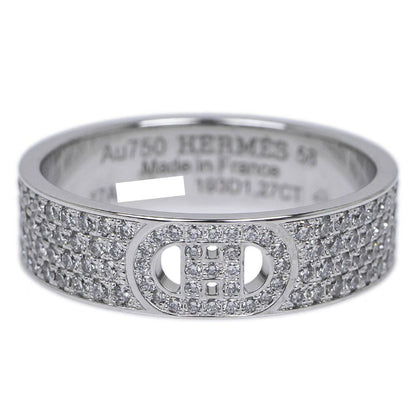 Hermes Ring D'ancre 18k White Gold Full Diamond