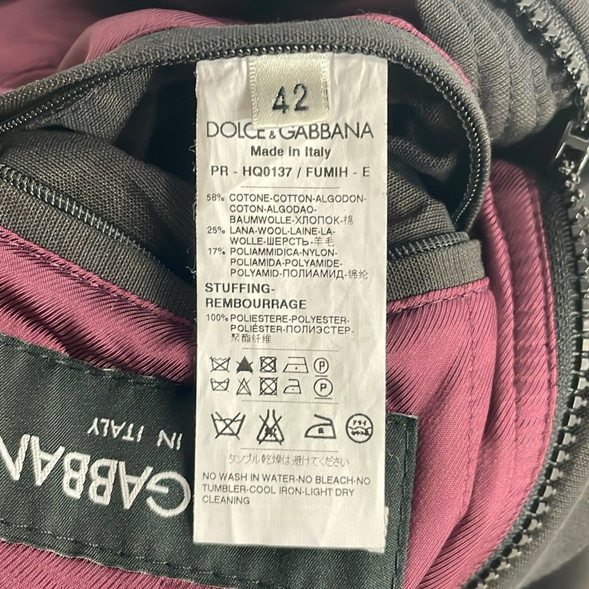 Dolce & Gabbana Coat 42 M Black Long Sleeve Winter — view 4