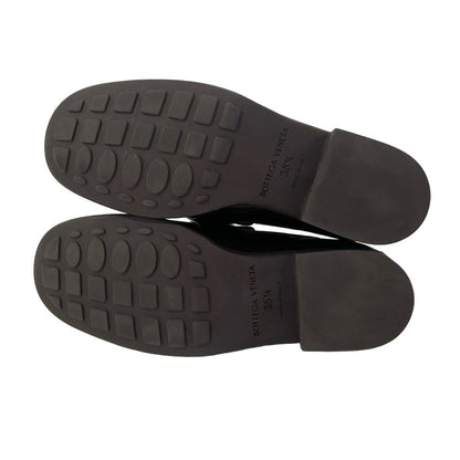 Bottega Veneta Loafers 35.5 Bordeaux Gold Monsieur Leather — view 4
