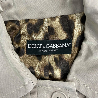 Dolce & Gabbana Coat 38 S Gray Beige Long Sleeve Spring Autumn — view 3