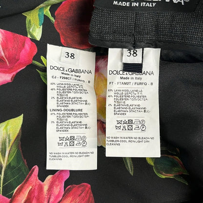 Dolce & Gabbana Pants Suit Black Dark Gray Shoulder — view 4
