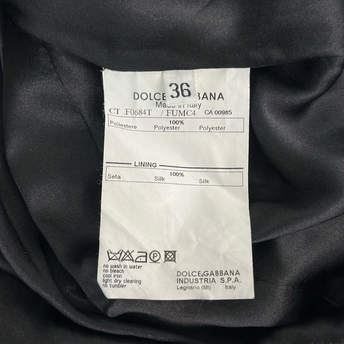 Dolce & Gabbana Coat 36 S Black Long Sleeve Ruffles — view 4