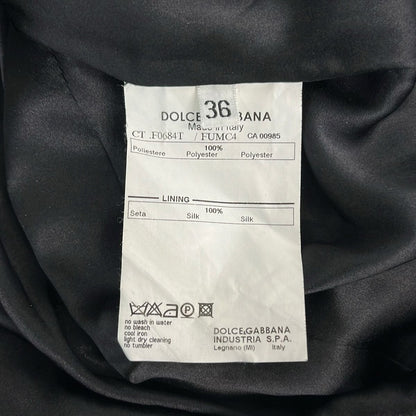 Dolce & Gabbana Coat 36 S Black Long Sleeve Ruffles — view 4