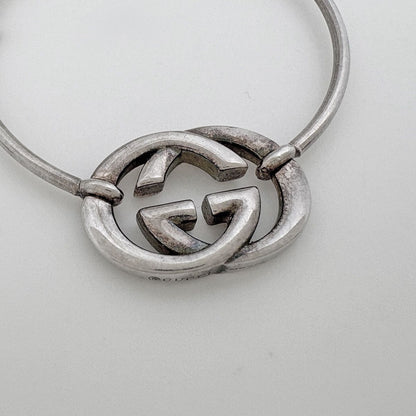 Gucci GG Logo Earrings Hoop 925 Sterling Silver — view 4