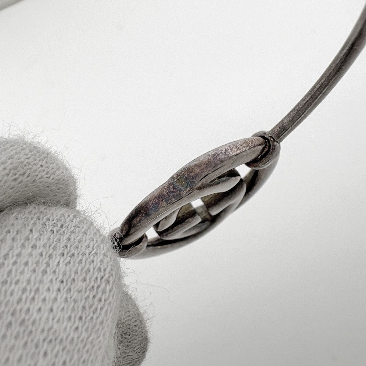 Gucci GG Logo Earrings Hoop 925 Sterling Silver — view 5