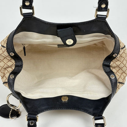 Gucci Diamante Ski Shoulder Bag Canvas Beige Black — view 7