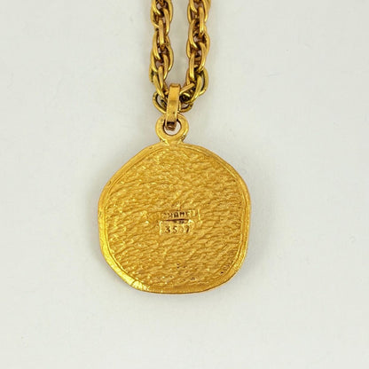 Chanel Logo Chain Necklace Centaur Gold Plated — view 2