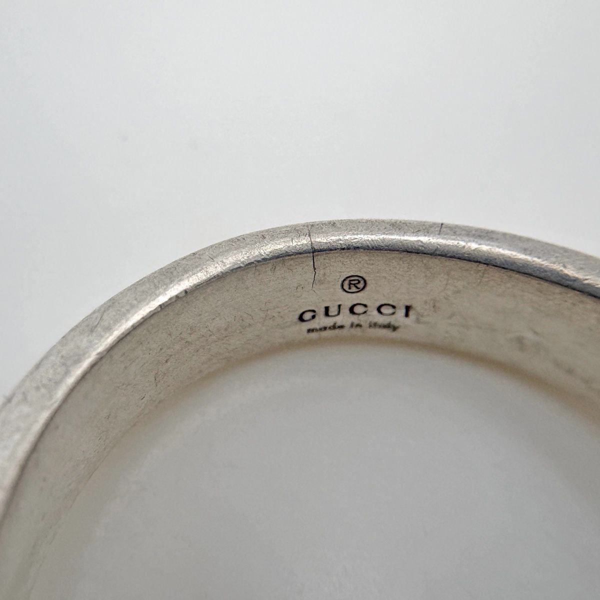 Gucci GG Logo Ring Interlocking No 15 925 Sterling Silver — view 5
