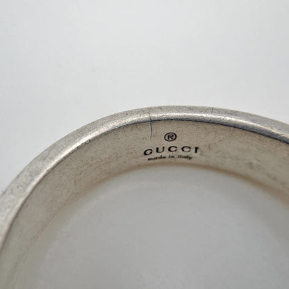 Gucci GG Logo Ring Interlocking No 15 925 Sterling Silver — view 5