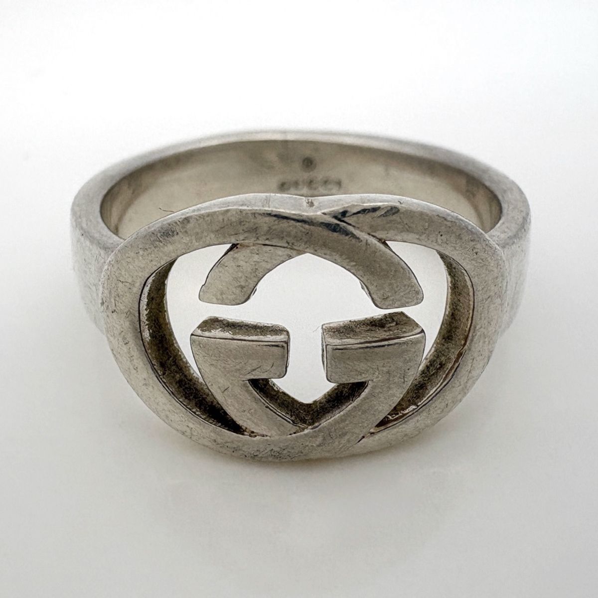Gucci GG Logo Ring Interlocking No 15 925 Sterling Silver — view 2
