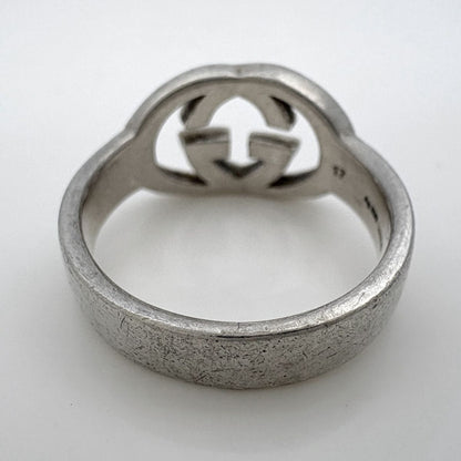 Gucci GG Logo Ring Interlocking No 15 925 Sterling Silver — view 3
