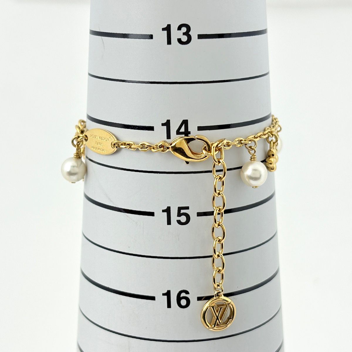 Louis Vuitton Blue Pearl Bracelet Metal Gold — view 4