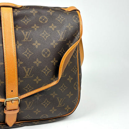 Louis Vuitton Saumur 35 Crossbody Shoulder Bag Monogram Brown — view 4