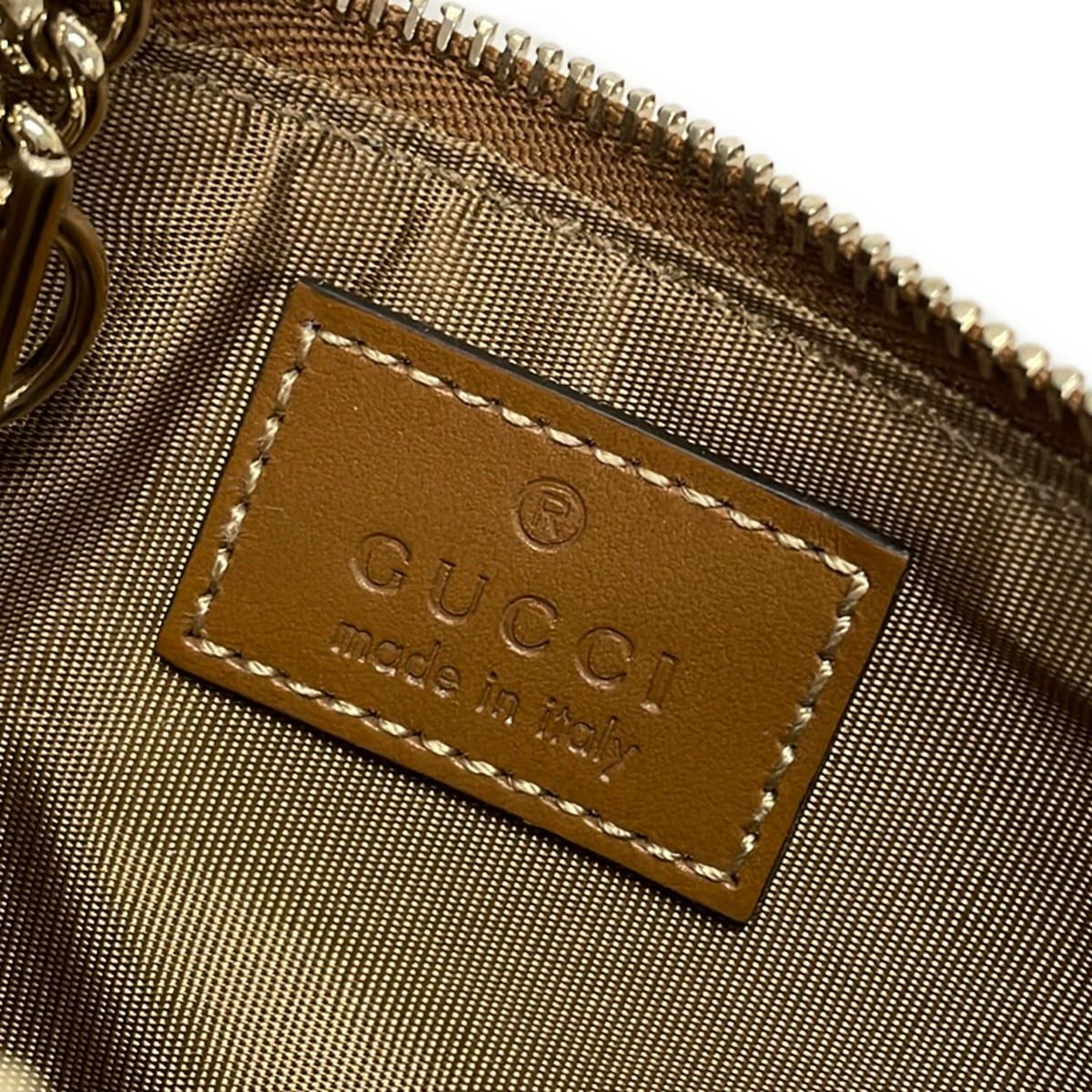 Gucci Coin Case GG Supreme Beige Dark Brown Multi So Inji Collaboration Heart — view 4