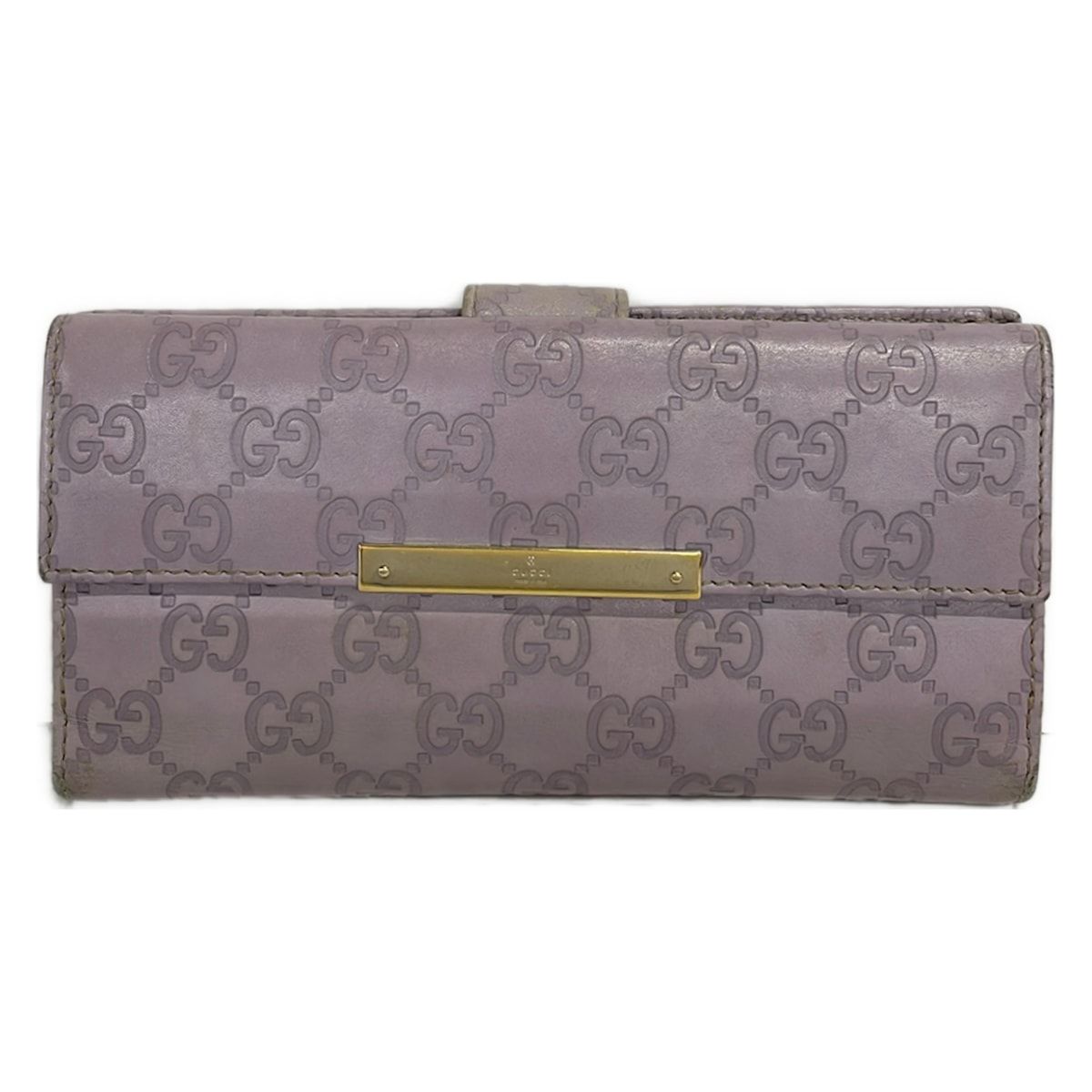 Gucci Wallet Metal Barguccissima Line Purple Leather