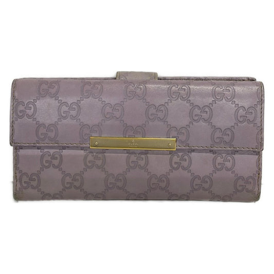 Gucci Wallet Metal Barguccissima Line Purple Leather