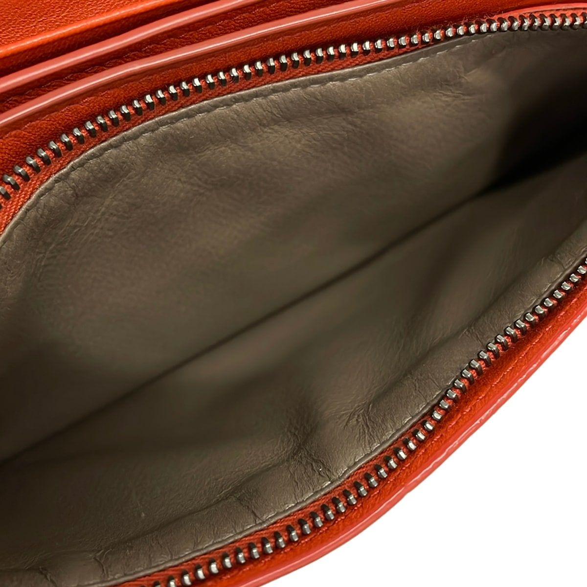 Bottega Veneta Wallet Intrecciato Orange Chain Leather — view 5