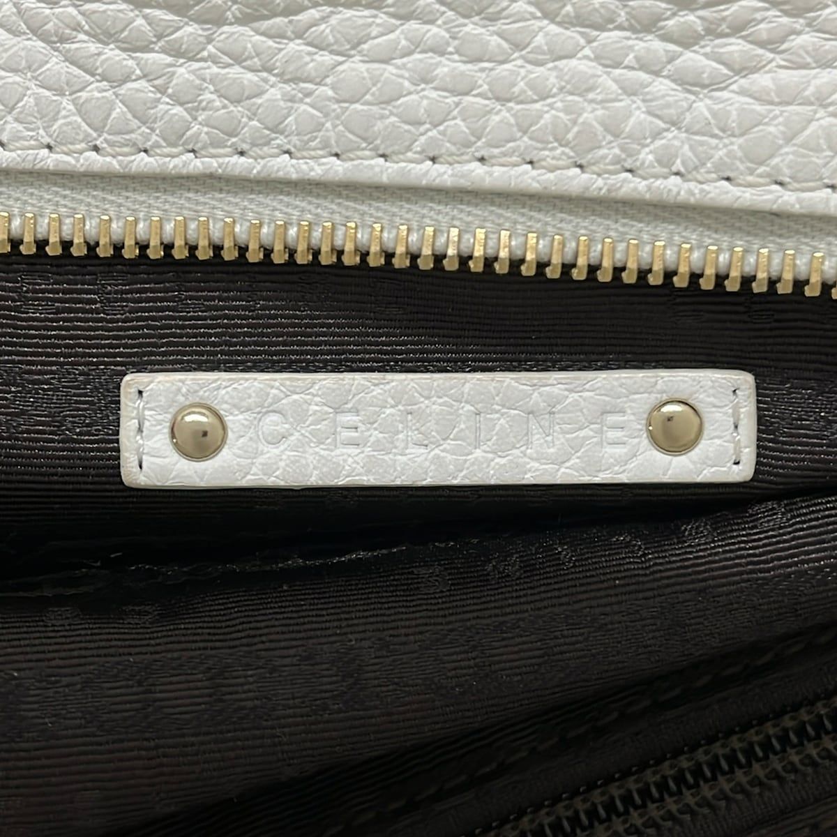 Celine Handbag Bittersweet White Leather — view 9
