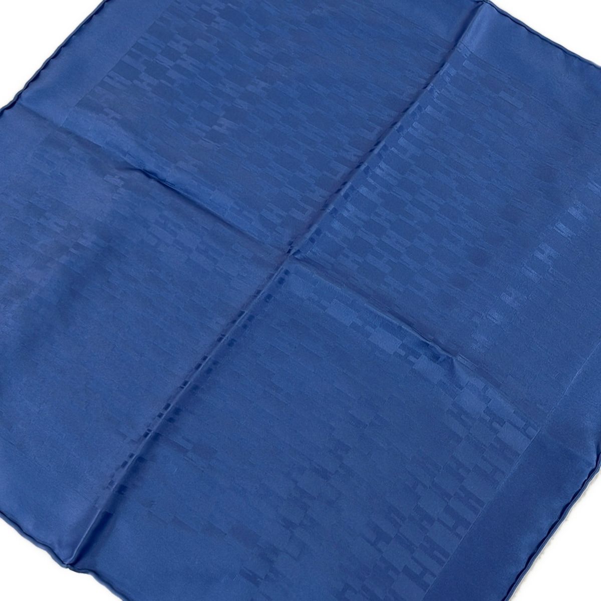 Hermes Scarf Blue Pocket Square Grand Silk