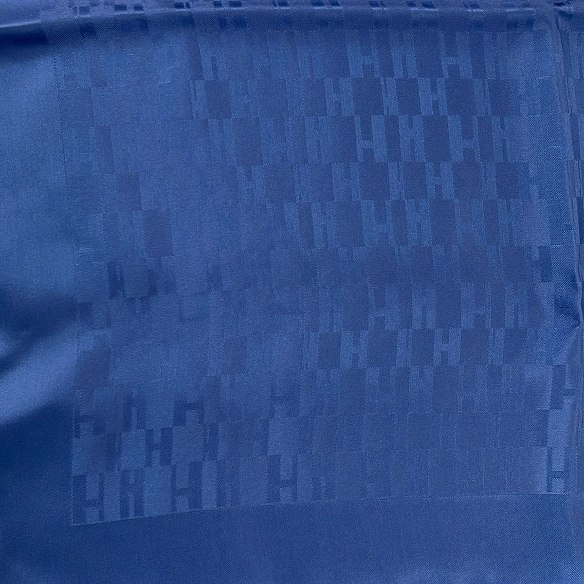 Hermes Scarf Blue Pocket Square Grand Silk — view 4