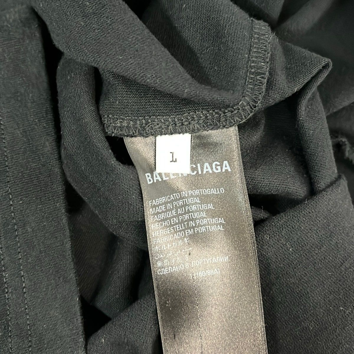 Balenciaga Short Sleeve T-Shirt 1 S Black White Crew Neck Embroidery Adidas — view 5