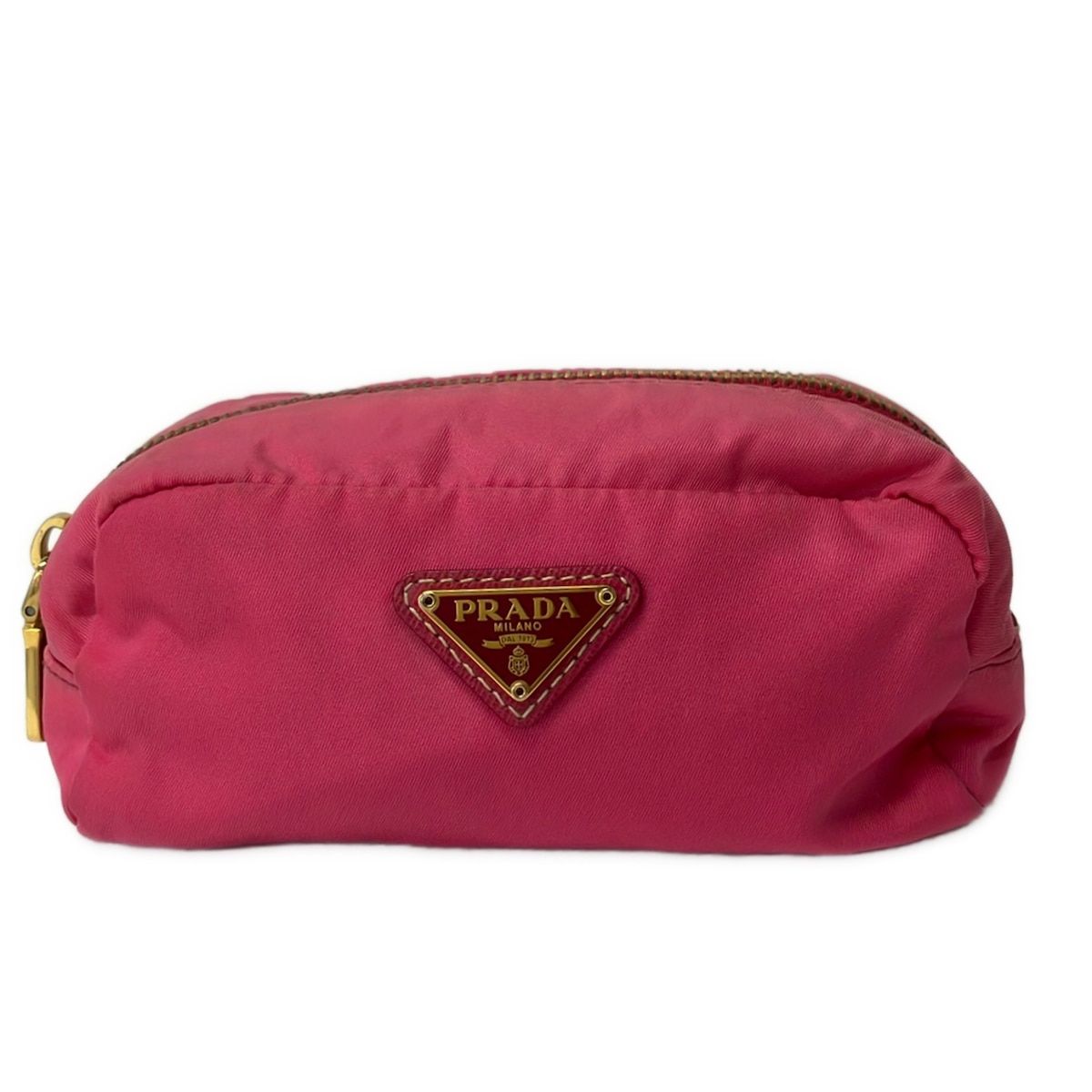 Prada Pouch Pink Gold Zip Around