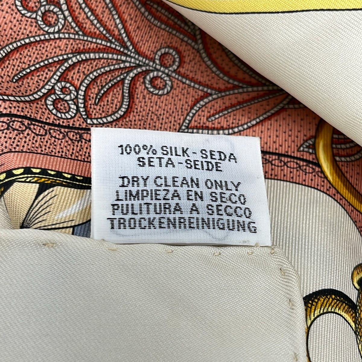 Hermes Scarf Carre 90 Ivory Multi Grand Apparat Silk — view 3